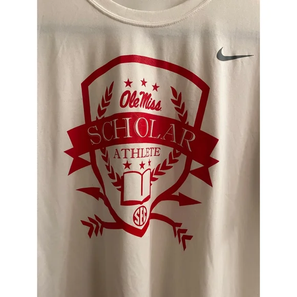 NIKE MEN’S OLE MISS 3.0 SCHOLAR TEE~ LG - Picture 8 of 9